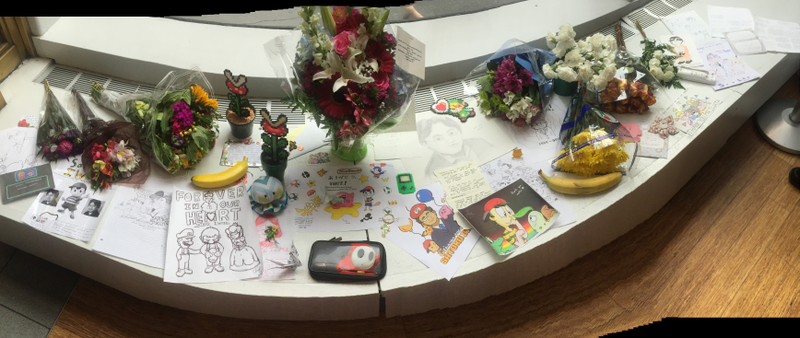 Illustration for article titled Satoru Iwata Memorial At The Nintendo World Store In NYC
